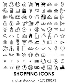 shopping icon for web design. vector illustration