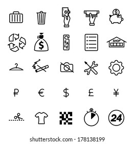 shopping icon for web design. vector illustration