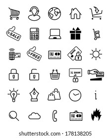shopping icon for web design. vector illustration
