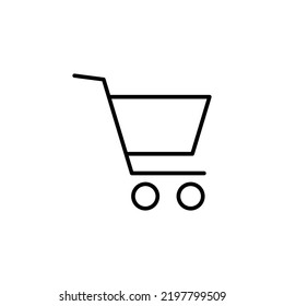 Icono de compras para web y aplicación móvil. Signo y símbolo del carro de la compra. Icono de trolebús