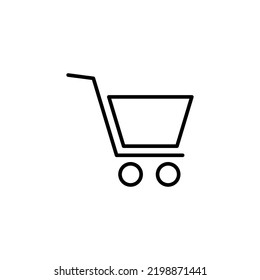 Shopping icon for web and mobile app. Shopping cart sign and symbol. Trolley icon