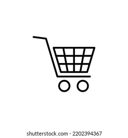 Shopping icon for web and mobile app. Shopping cart sign and symbol. Trolley icon