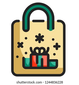 Shopping icon for website, application, printing, document, poster design, etc.