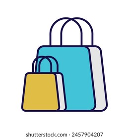 Icono de compras con fondo blanco Vector ilustración de stock
