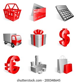 Shopping icons.
