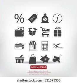 Shopping icons