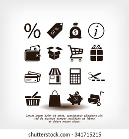 Shopping icons