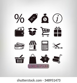 Shopping icons