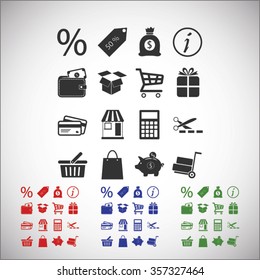 Shopping icons