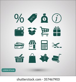 Shopping icons