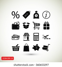 Shopping icons