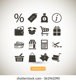 Shopping icons