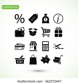 Shopping icons