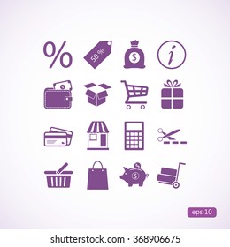 Shopping icons