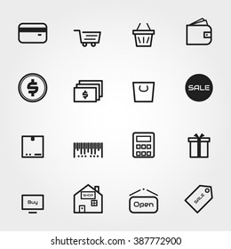 shopping icons