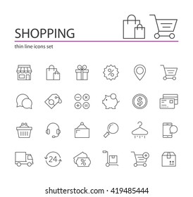 Shopping icons.