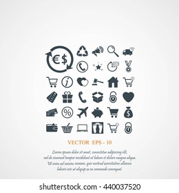 Shopping icons