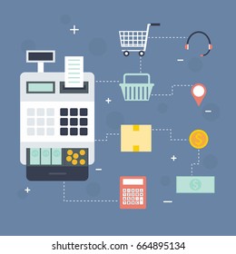 Shopping icons.