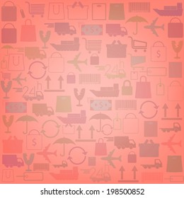 shopping icons background