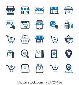 Shopping Icons - Blue Version
