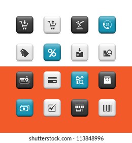 Shopping icons. Buttons