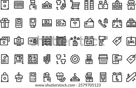 Shopping icons High-Quality Vector Icons Collection with Editable Stroke. Ideal for Professional and Creative Projects