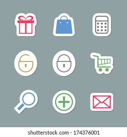 Shopping Icons as Labes