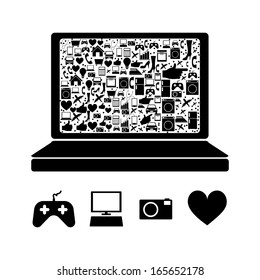 shopping  icons over white  background. vector illustration