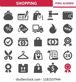 Shopping Icons. Professional, pixel perfect icons, EPS 10 format.