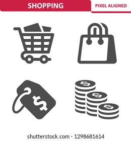 Shopping Icons. Professional, pixel perfect icons, EPS 10 format.