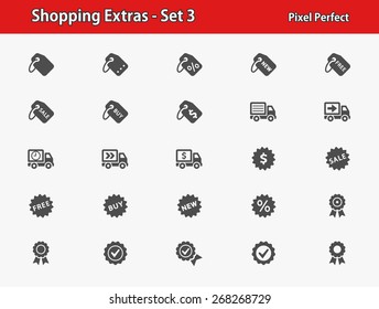 Shopping Icons. Professional, pixel perfect icons optimized for both large and small resolutions. EPS 8 format.