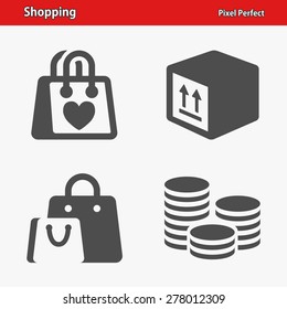 Shopping Icons. Professional, pixel perfect icons optimized for both large and small resolutions. EPS 8 format.