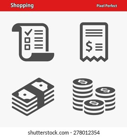 Shopping Icons. Professional, pixel perfect icons optimized for both large and small resolutions. EPS 8 format.