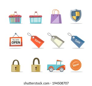 Shopping Icons - Retro Collection