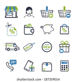 Shopping icons set 03