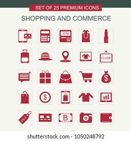Shopping icons set 