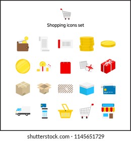 Shopping icons set.