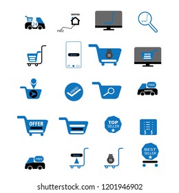Shopping icons set
