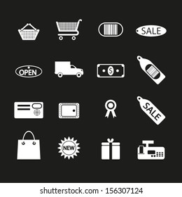 Shopping icons set