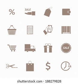 Shopping icons set