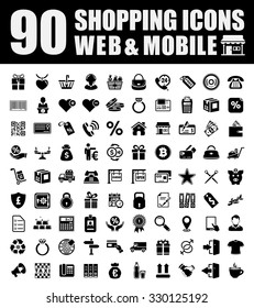 Shopping icons set