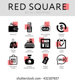 Shopping icons Set. 