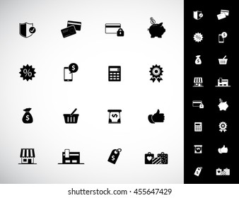 Shopping icons set. 