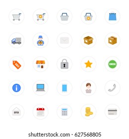 Shopping icons set