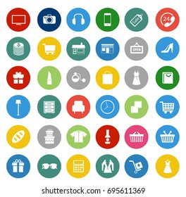 shopping icons set