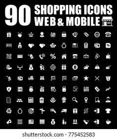 Shopping icons set