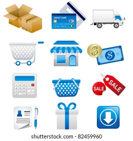 Shopping icons set