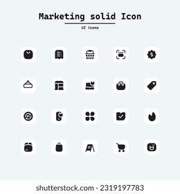 Shopping icons set. E-commerce icon collection. Online shopping thin line icons. Collection ui icons with squircle shape. Web Page, Mobile App, UI, UX design.