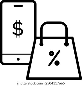 Shopping Icons Set E-commerce Icon Collection Online Shopping Thin Line Icons Shop Icons Vector