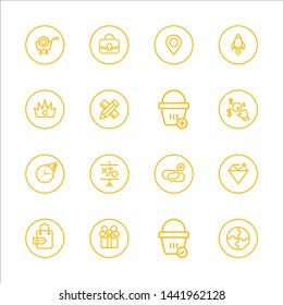 shopping icons set, line, black and color icon